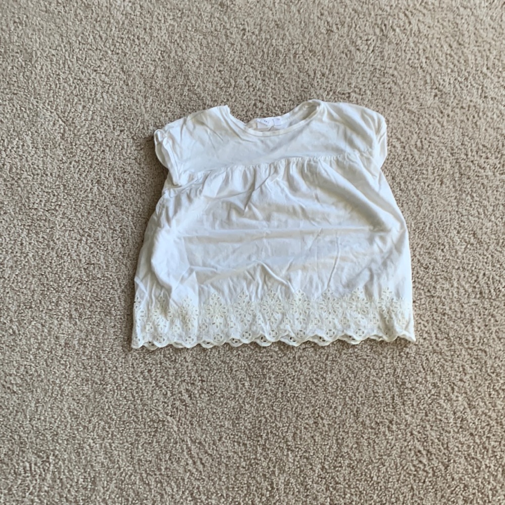 Gap kids cute girl white top